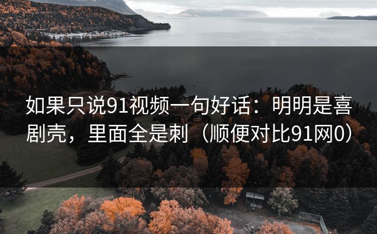 如果只说91视频一句好话：明明是喜剧壳，里面全是刺（顺便对比91网0）