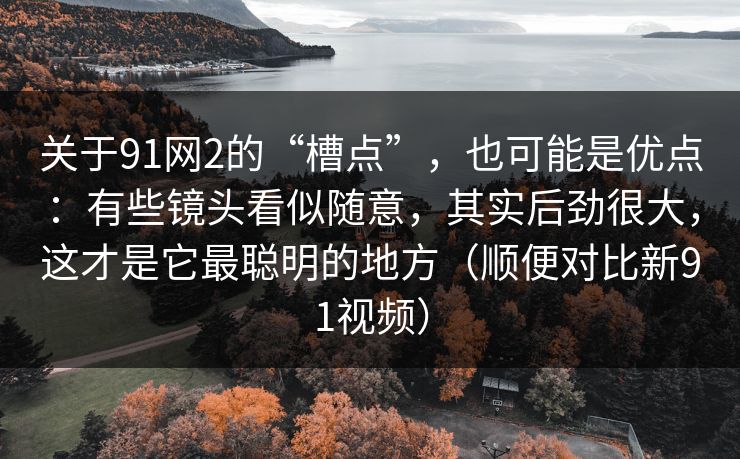 关于91网2的“槽点”，也可能是优点：有些镜头看似随意，其实后劲很大，这才是它最聪明的地方（顺便对比新91视频）